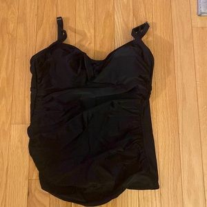 Merona Black Takini top size Medium NWT